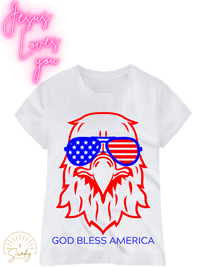 PATRIOTIC EAGLE KIDS TEE