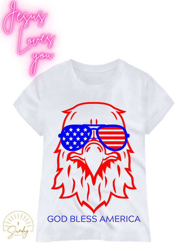 PATRIOTIC EAGLE KIDS TEE