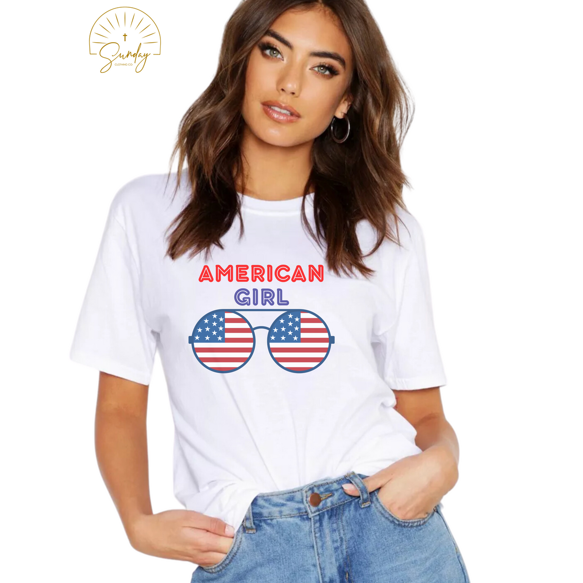 AMERICAN GIRL WOMENS TEE