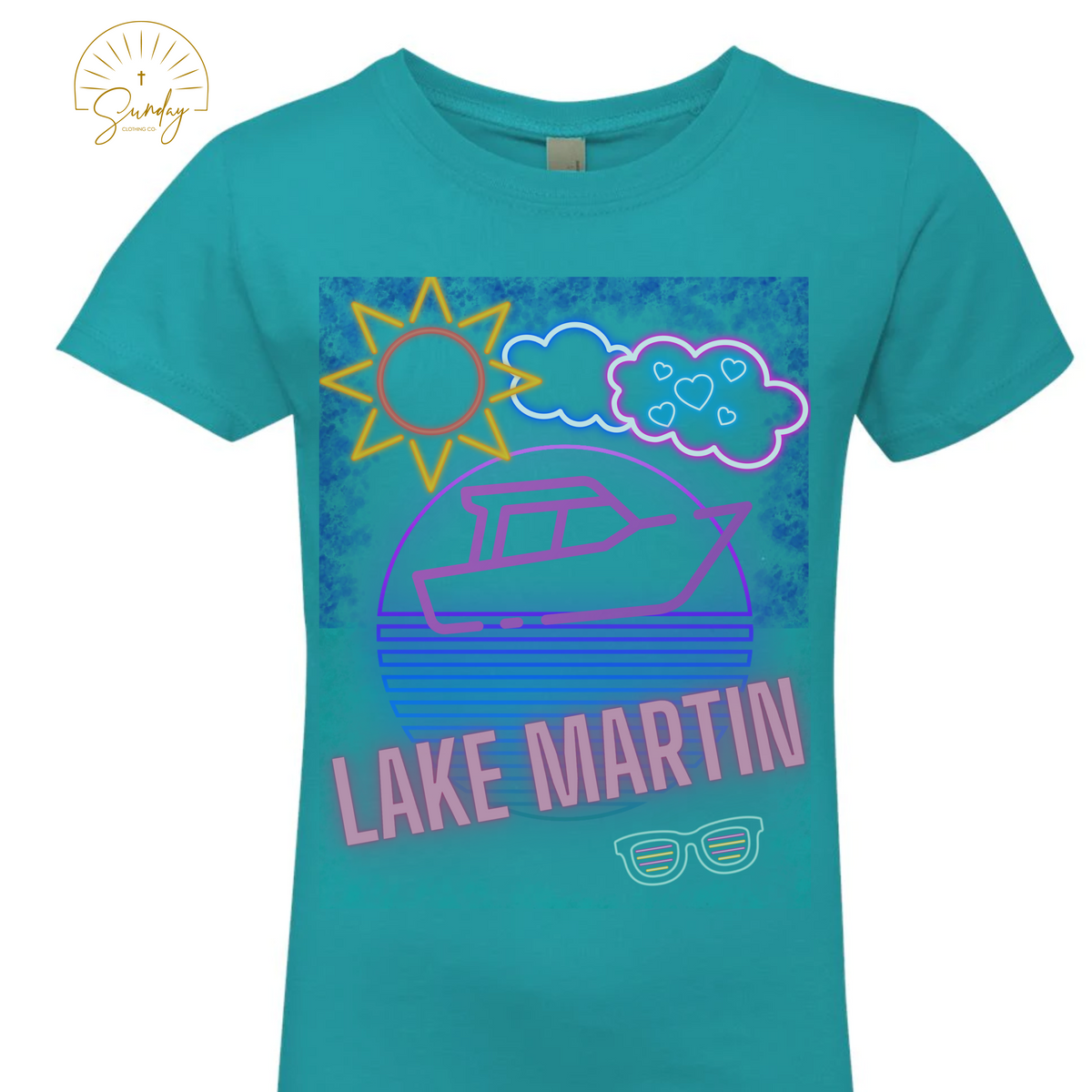 NEON LAKE MARTIN GIRLS TEE