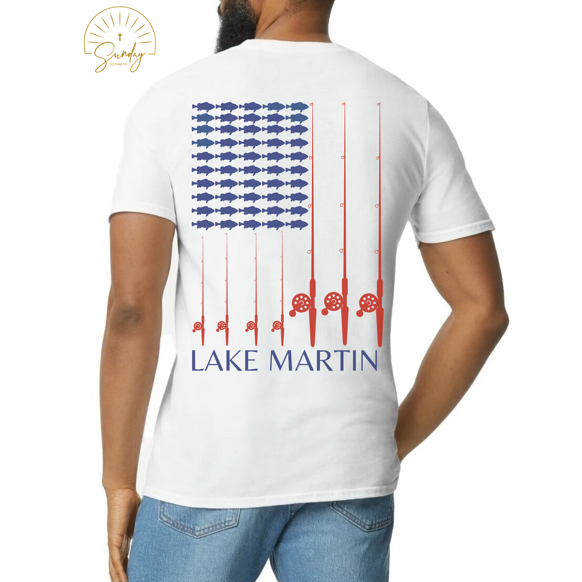 LAKE MARTIN FISHING FLAG TEE